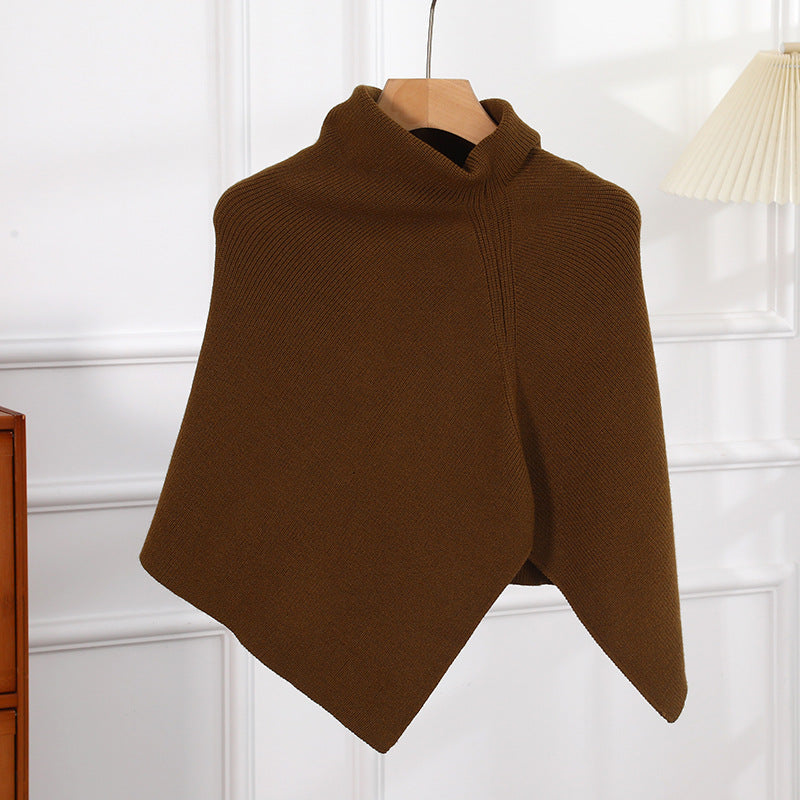 Solid Color Wool Shawl For Women In Beige, Perfect For Autumn And Winter