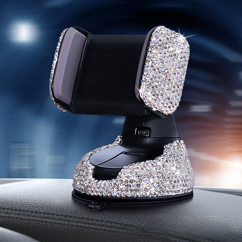 Car Phone Holder Made Of Durable Clay In White For Secure And Stylish Vehicle Use