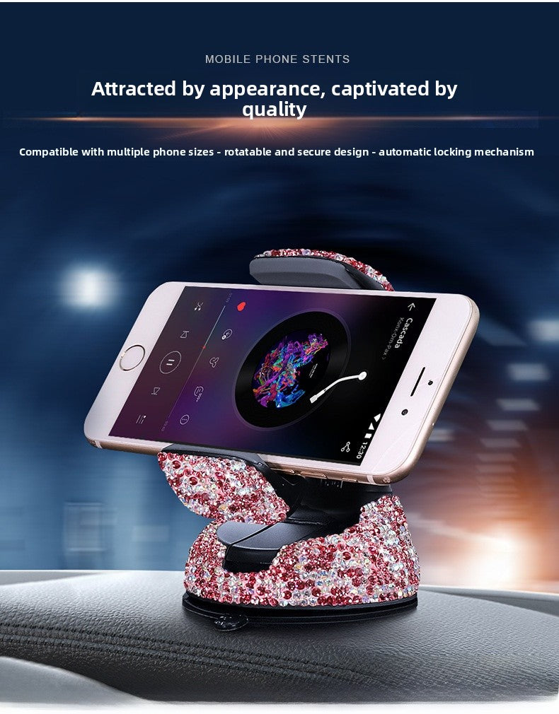 Car Phone Holder Made Of Durable Clay In White For Secure And Stylish Vehicle Use