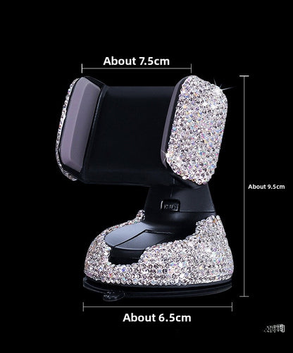 Car Phone Holder Made Of Durable Clay In White For Secure And Stylish Vehicle Use