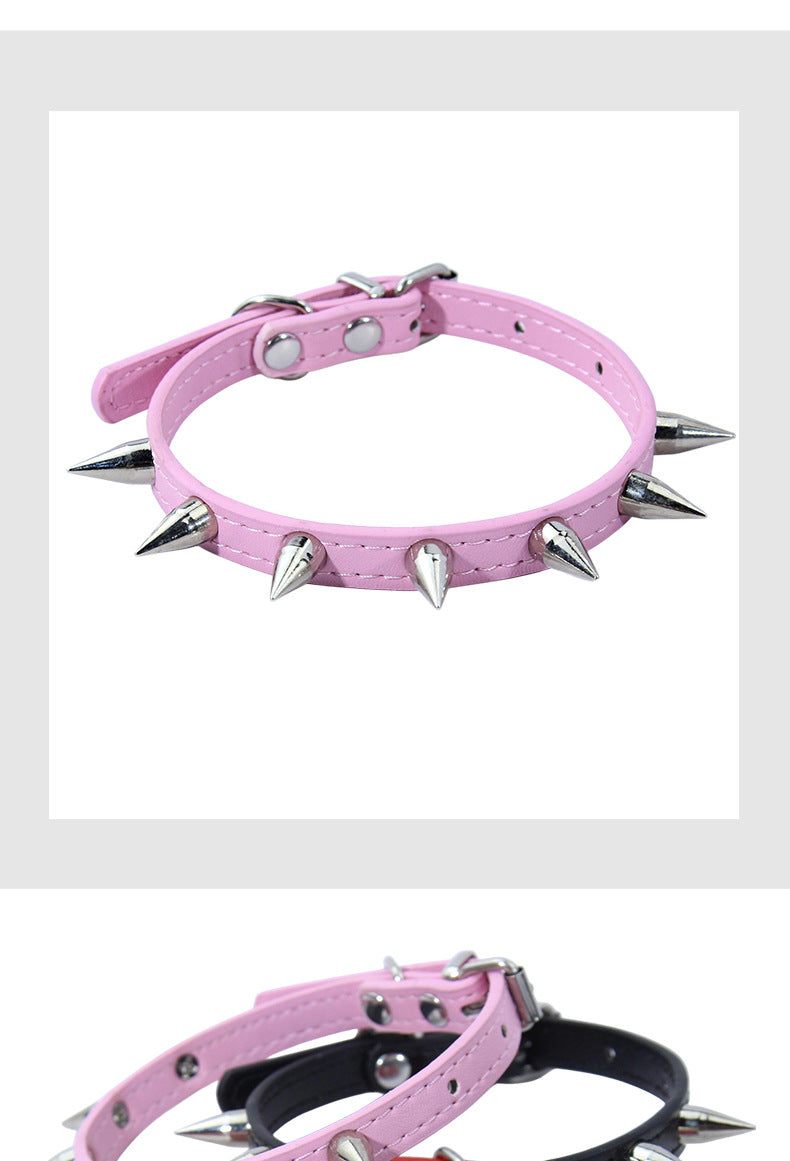 Solid Color PU Leather Pet Collar For All Seasons, Perfect For New Year Celebrations