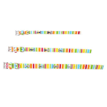Rainbow Halloween Pet Collar In Durable Canvas, Suitable For All Seasons