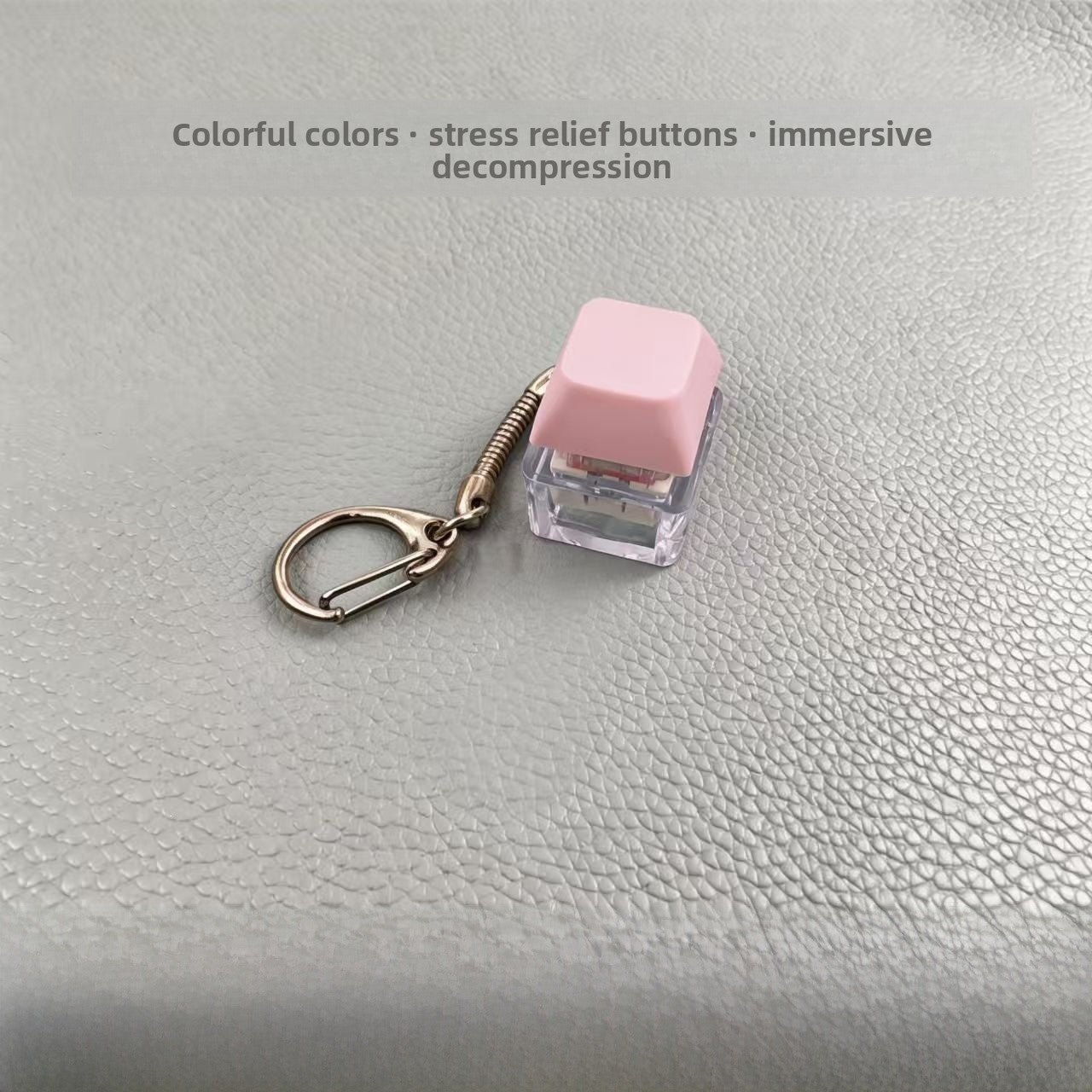 Key Pattern Fidget Toy Made Of Durable ABS Material In Natural Pink, Perfect Stress Relief Toy