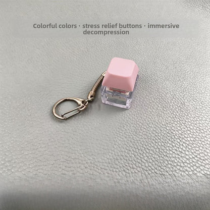 Key Pattern Fidget Toy Made Of Durable ABS Material In Natural Pink, Perfect Stress Relief Toy