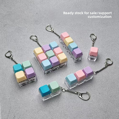 Key Pattern Fidget Toy Made Of Durable ABS Material In Natural Pink, Perfect Stress Relief Toy