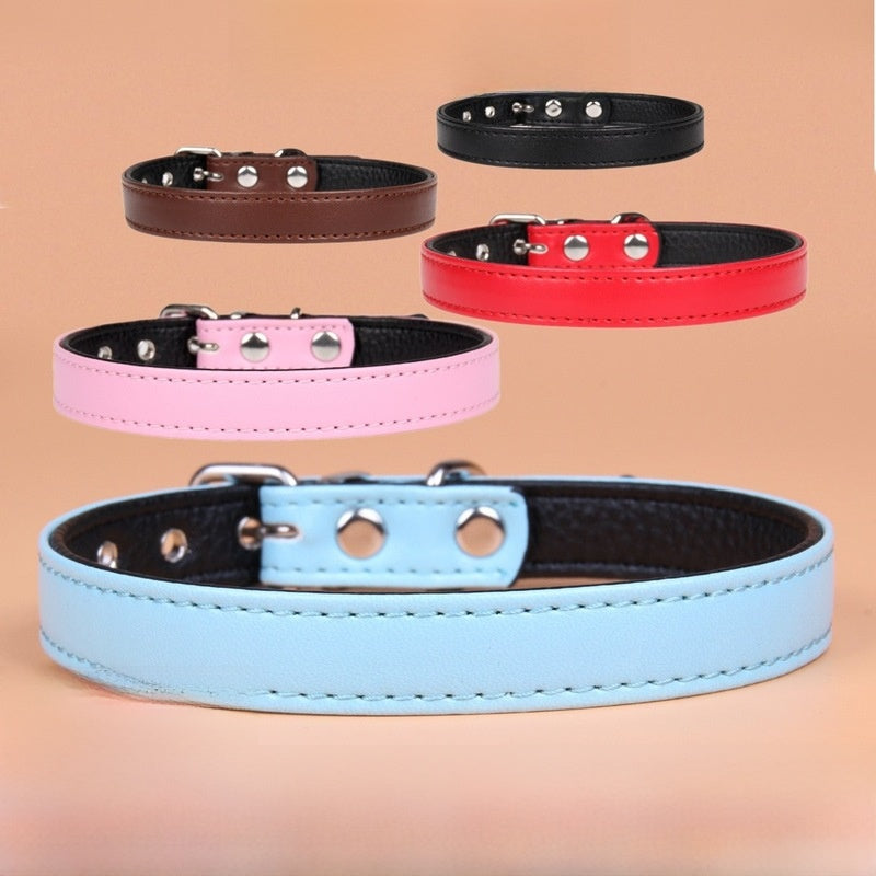 Solid Color PU Leather Pet Leash For All Seasons, Perfect Halloween Accessory