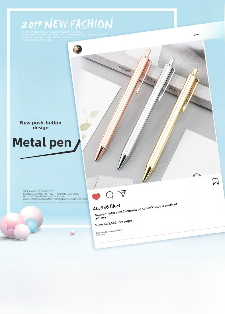 Ballpoint Pen 1 PCS Package Made Of Durable Alloy Material For Smooth Writing