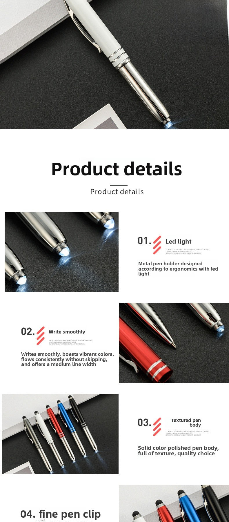 Solid Color Alloy Ballpoint Pen Featuring Durable Construction And Smooth Writing Experience