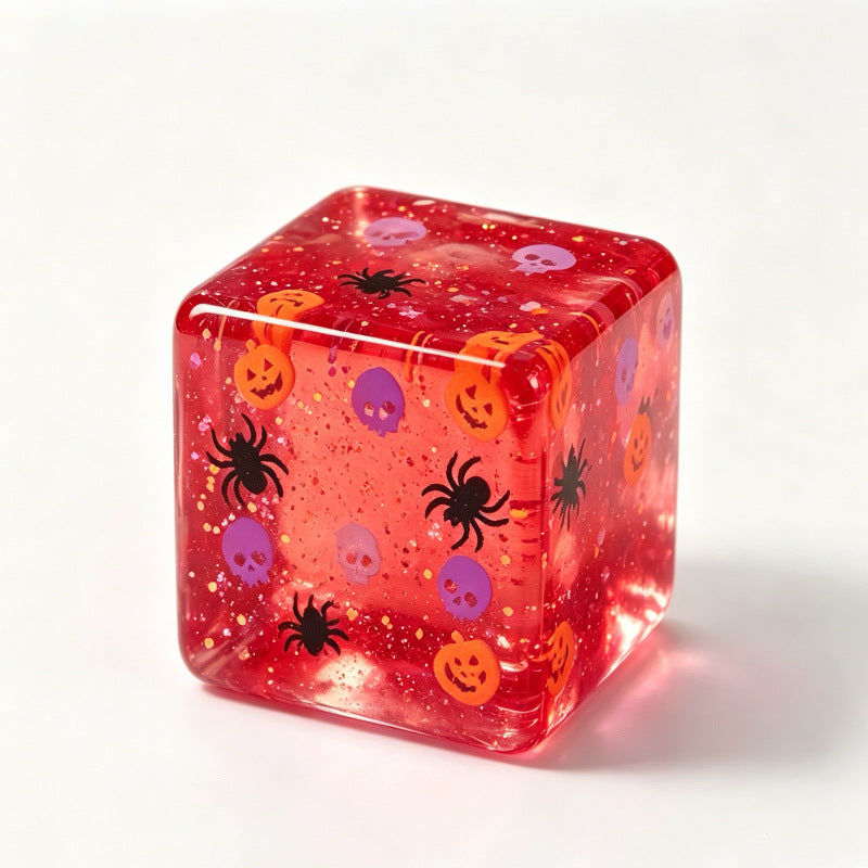 Halloween Pumpkin Squishy Toy Made Of Soft TPR Material, Available In Red For Stress Relief