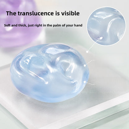 Handmade Transparent Coconut Squishy Toy Made Of Soft TPR Material For Stress Relief And Fun