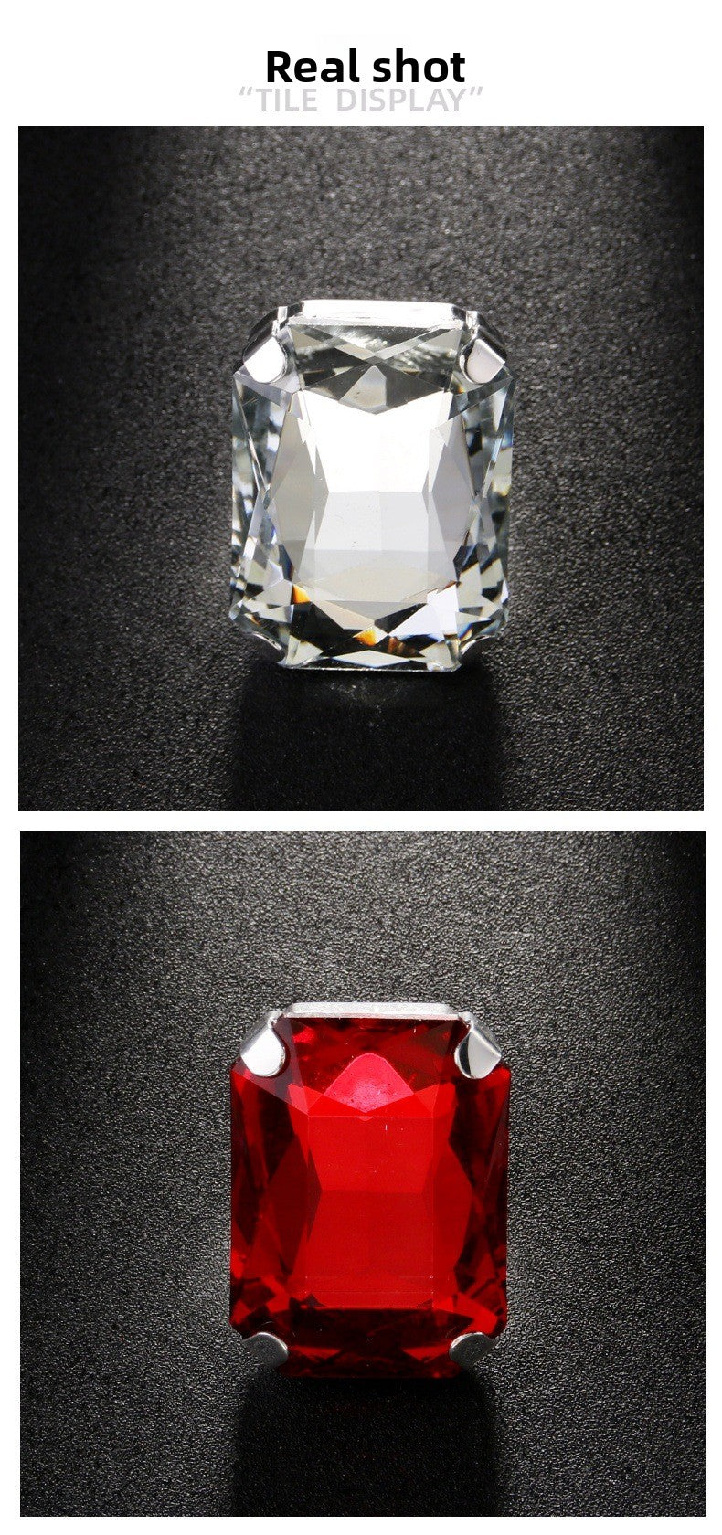Simple Style Adjustable Square Ring For Women In Alloy Material
