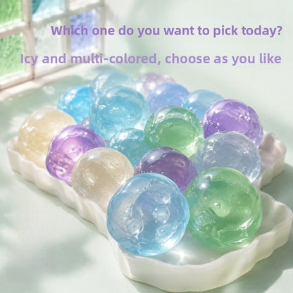 Handmade Transparent Coconut Squishy Toy Made Of Soft TPR Material For Stress Relief And Fun