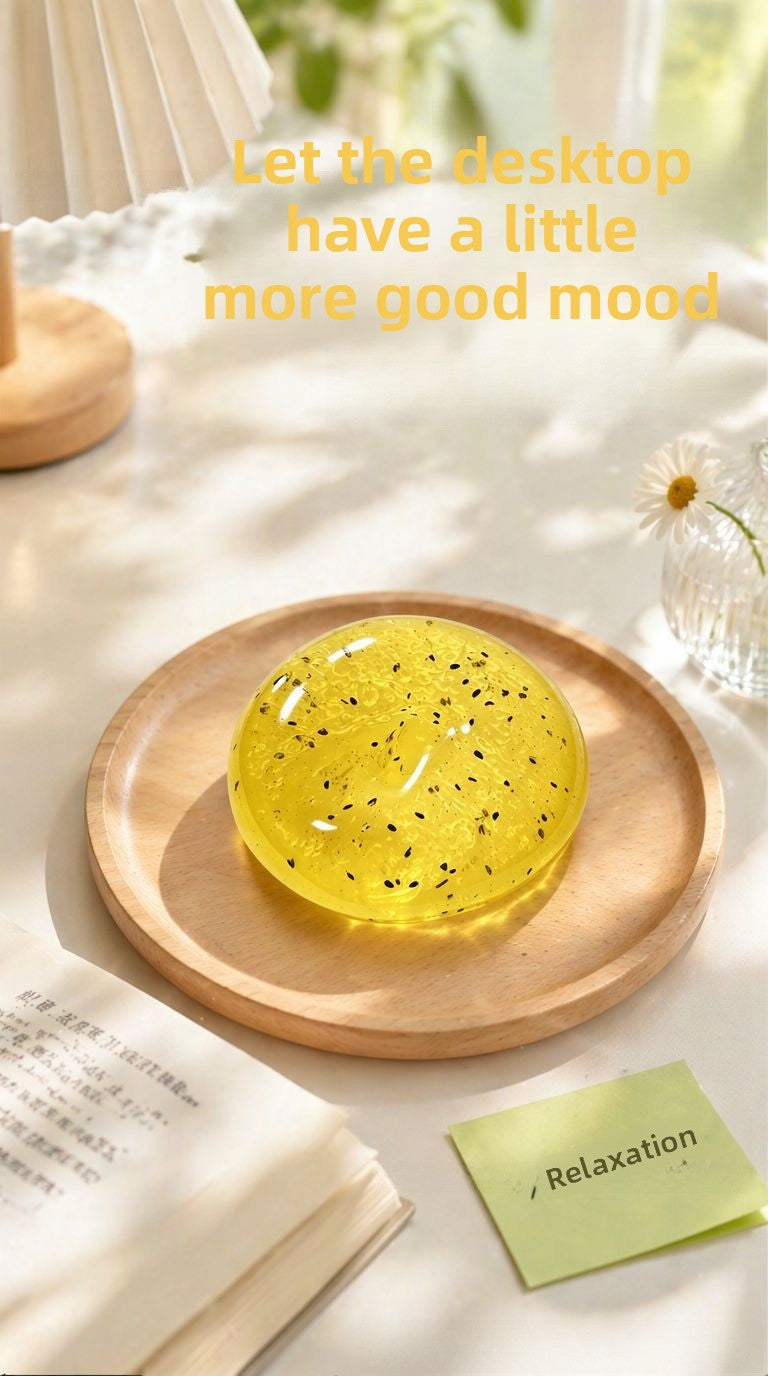 Handmade Transparent Coconut Squishy Toy Made Of Soft TPR Material For Stress Relief And Fun