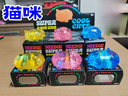 Ice Cube Squishy Toy Made Of Durable PVC, Colourful Stress Relief Toy For Relaxation