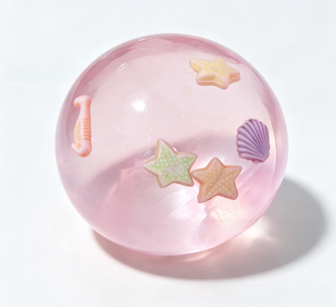 Handmade Transparent Coconut Squishy Toy Made Of Soft TPR Material For Stress Relief And Fun