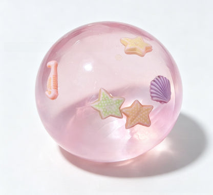 Handmade Transparent Coconut Squishy Toy Made Of Soft TPR Material For Stress Relief And Fun