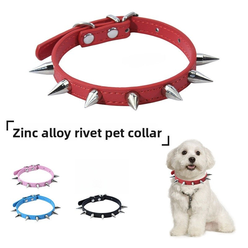 Solid Color PU Leather Pet Collar For All Seasons, Perfect For New Year Celebrations