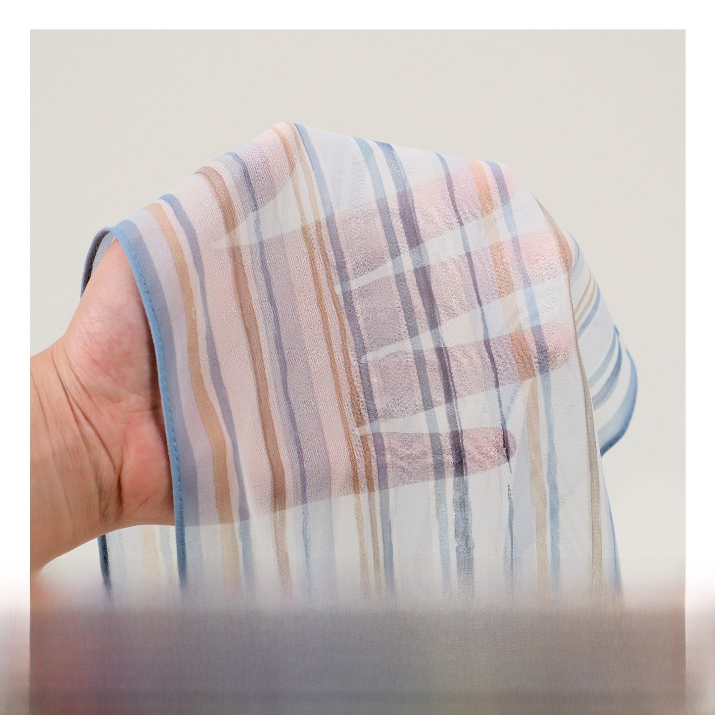 French Style Plaid Silk Scarf For Women In Multicolor Polyester, Perfect For Spring