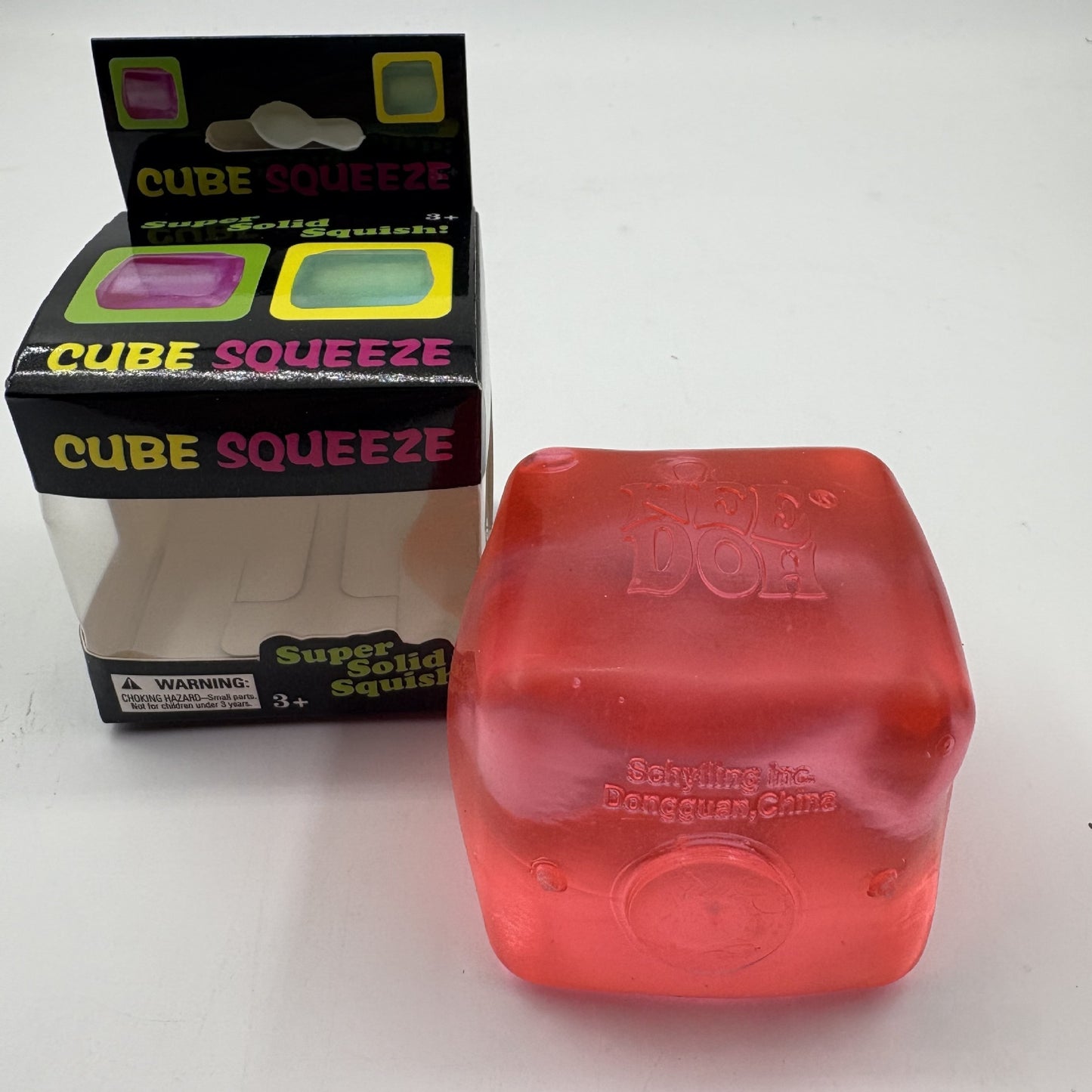 Ice Cube Squishy Toy Made Of Soft TPR Material, Transparent Stress Relief Toy