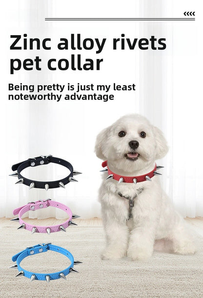 Solid Color PU Leather Pet Collar For All Seasons, Perfect For New Year Celebrations