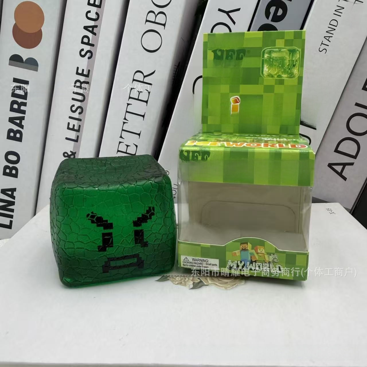 Rubik's Cube Squishy Toy Made Of Soft TPR Material In Blue, Perfect Stress Relief Toy