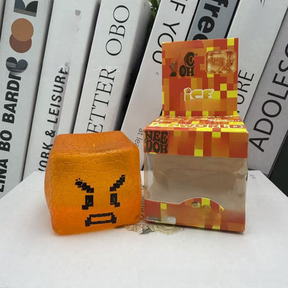 Rubik's Cube Squishy Toy Made Of Soft TPR Material In Blue, Perfect Stress Relief Toy