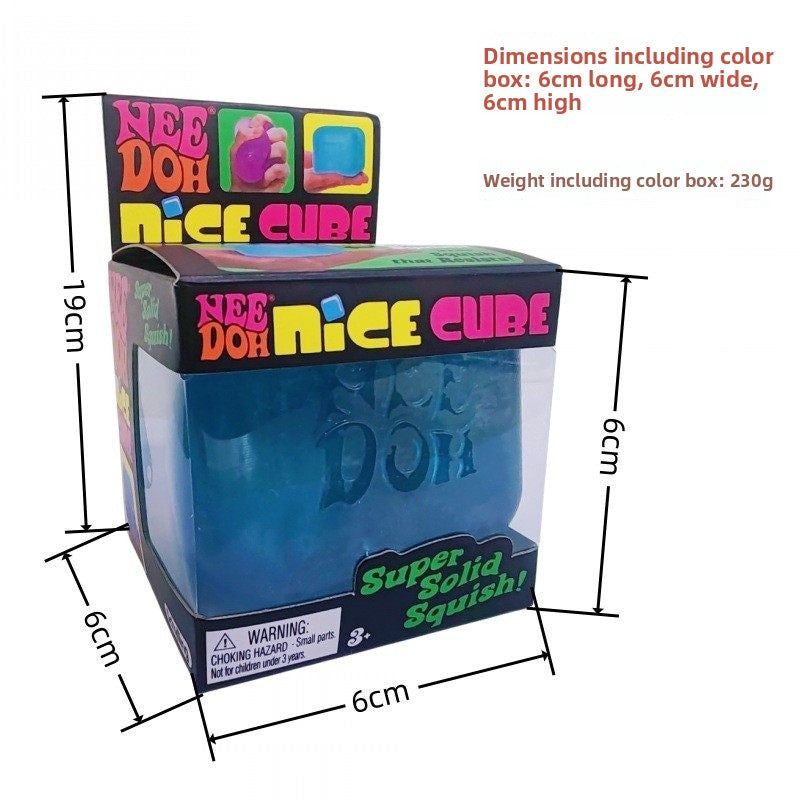 Ice Cube Squishy Toy Made Of Soft TPR Material, Stress Relief Toy Available In Colour