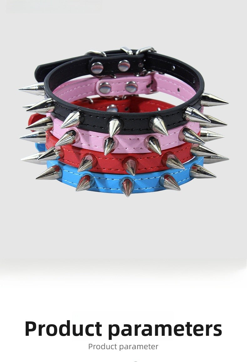 Solid Color PU Leather Pet Collar For All Seasons, Perfect For New Year Celebrations