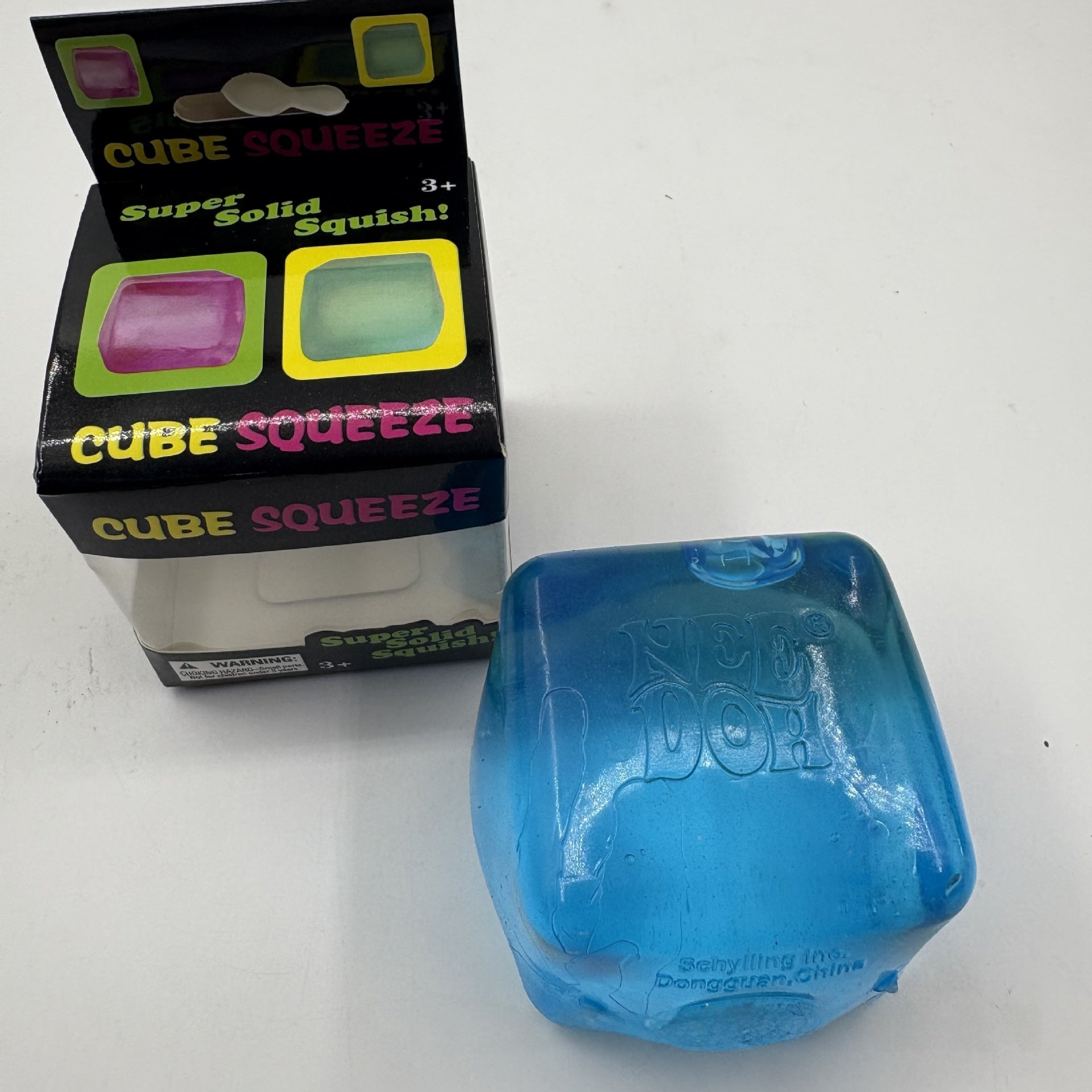 Ice Cube Squishy Toy Made Of Soft TPR Material, Transparent Stress Relief Toy