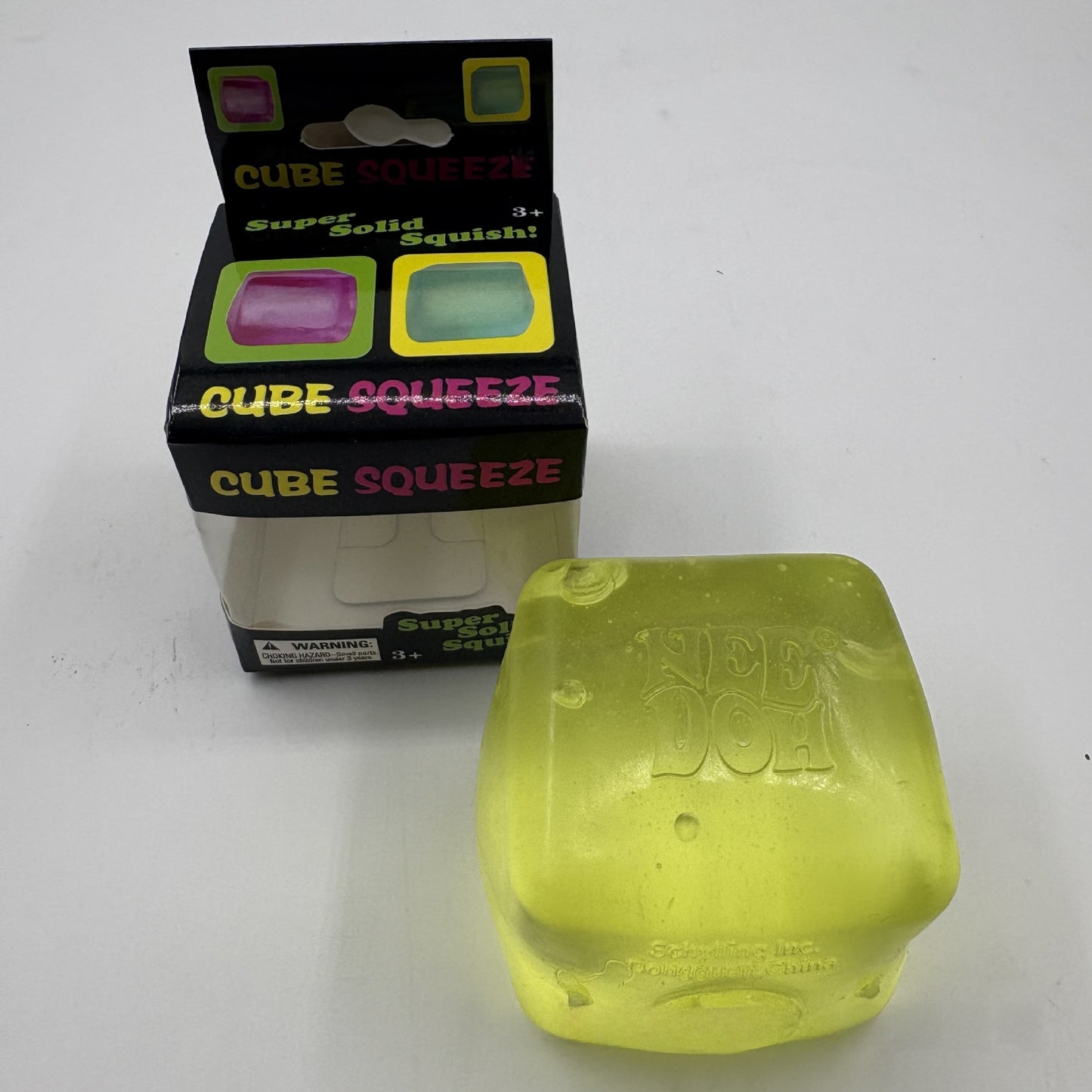 Ice Cube Squishy Toy Made Of Soft TPR Material, Transparent Stress Relief Toy