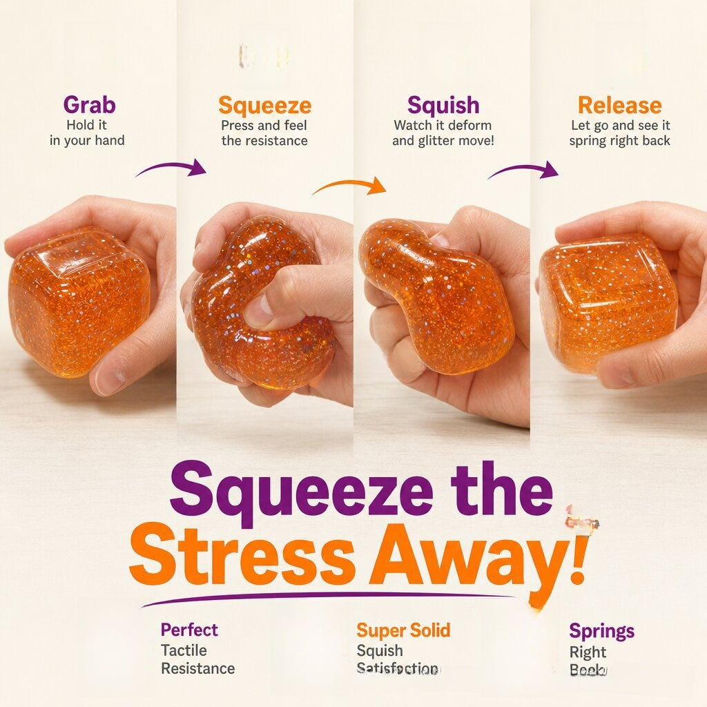 Halloween Ice Cube Squishy Toy Made Of TPR Featuring Luminous Craft, Ideal Stress Relief Toy