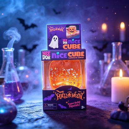 Halloween Ice Cube Squishy Toy Made Of TPR Featuring Luminous Craft, Ideal Stress Relief Toy