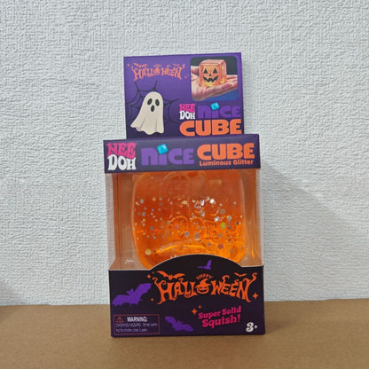 Halloween Ice Cube Squishy Toy Made Of TPR Featuring Luminous Craft, Ideal Stress Relief Toy