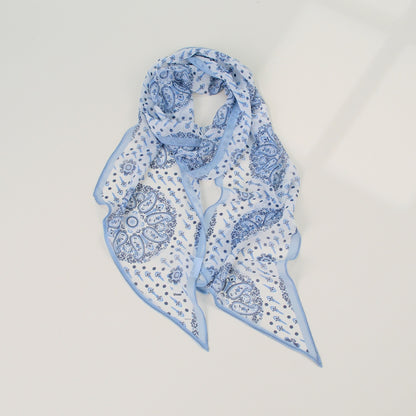French Style Plaid Silk Scarf For Women In Multicolor Polyester, Perfect For Spring