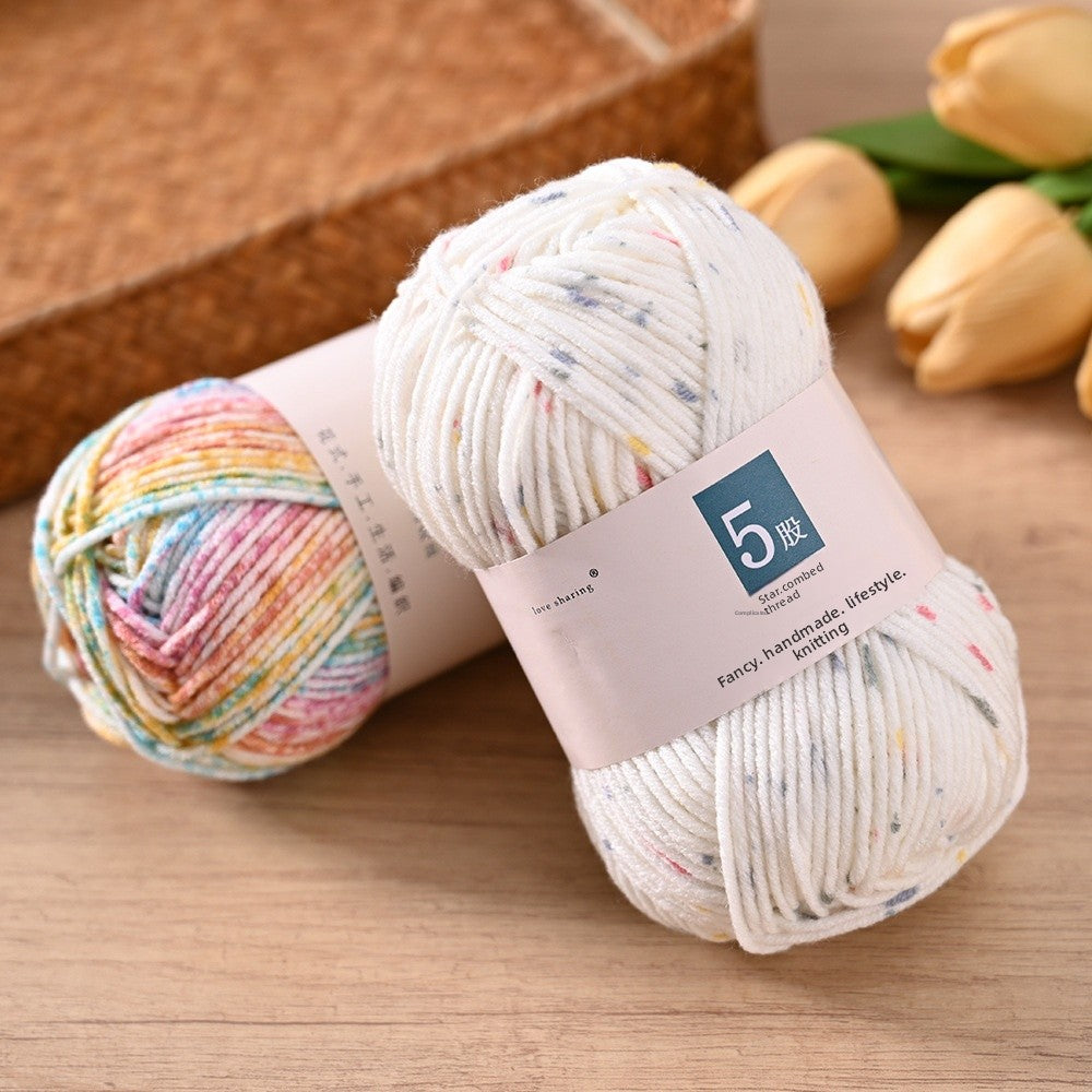 Handmade Kid's Cotton Scarf With Spot Pin, Featuring Knitting Craft