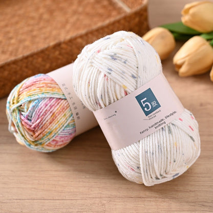 Handmade Kid's Cotton Scarf With Spot Pin, Featuring Knitting Craft