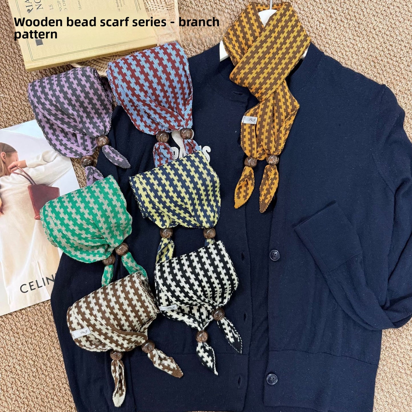 Women’s Knit Lattice Scarf For Autumn And Winter