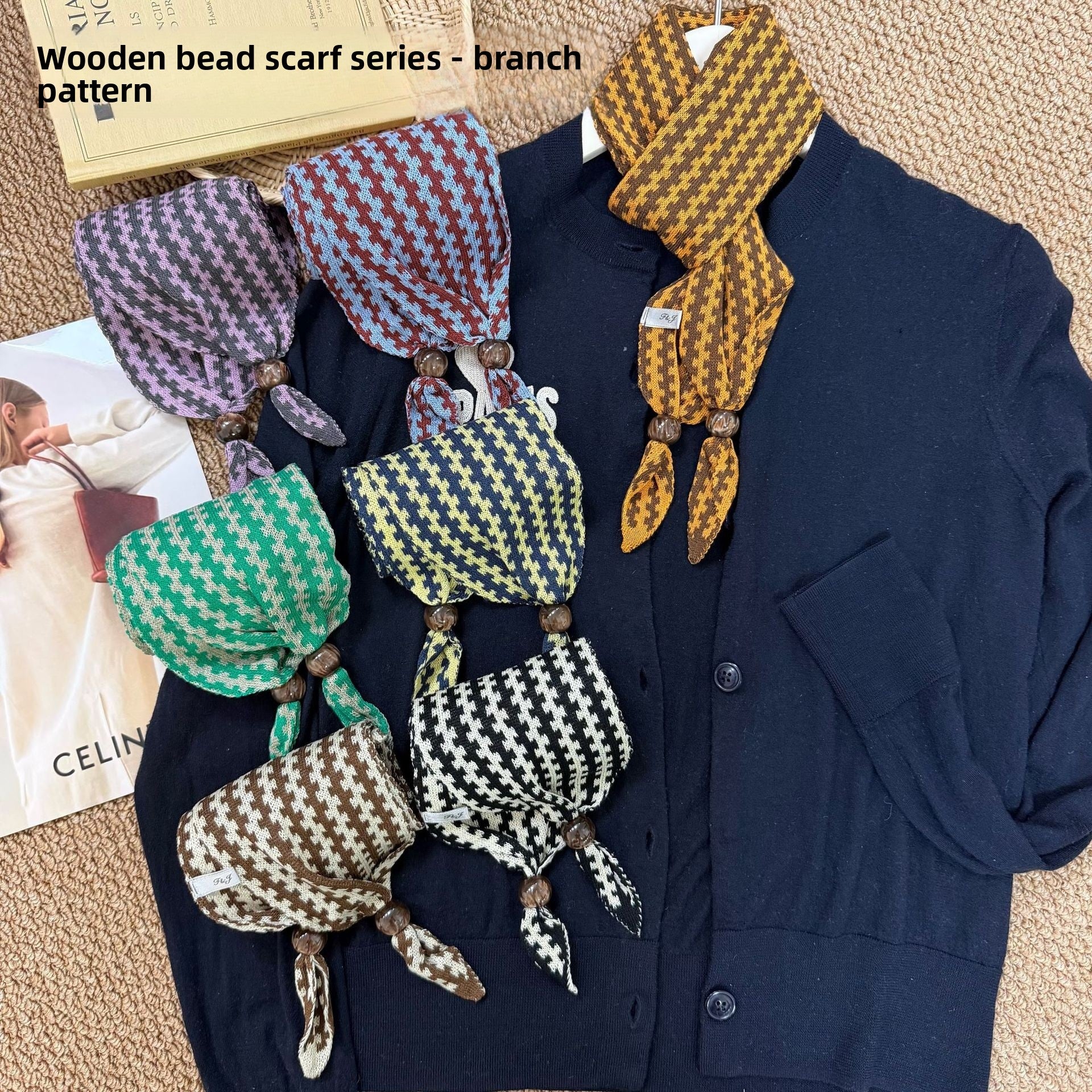 Women’s Knit Lattice Scarf For Autumn And Winter