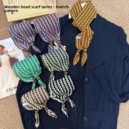 Women’s Knit Lattice Scarf For Autumn And Winter