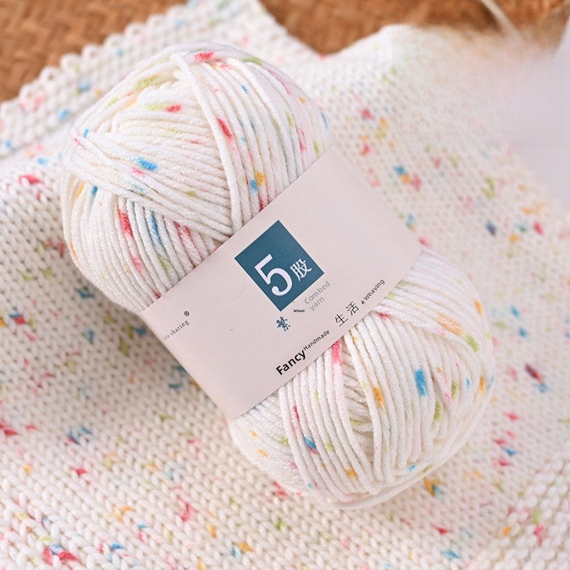 Handmade Kid's Cotton Scarf With Spot Pin, Featuring Knitting Craft