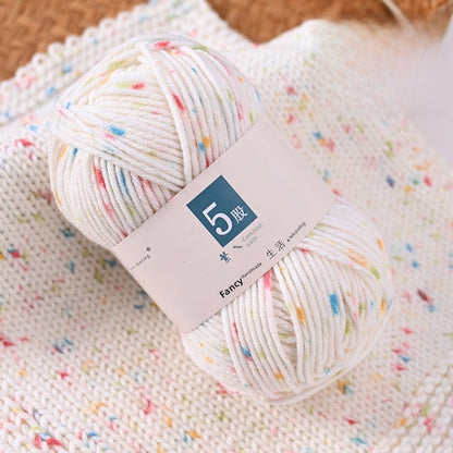 Handmade Kid's Cotton Scarf With Spot Pin, Featuring Knitting Craft
