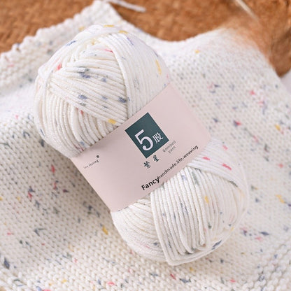 Handmade Kid's Cotton Scarf With Spot Pin, Featuring Knitting Craft