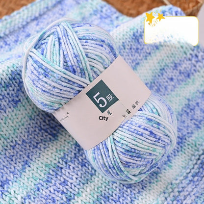 Handmade Kid's Cotton Scarf With Spot Pin, Featuring Knitting Craft