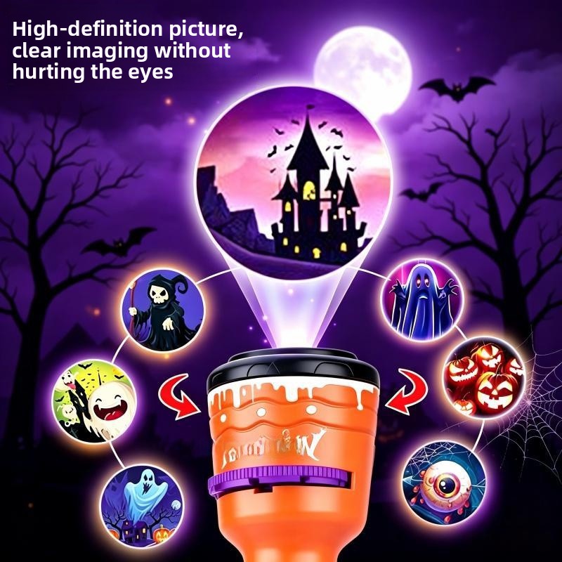 Halloween Pumpkin LED Toy In Orange Plastic, Perfect For Festive Decoration And Fun