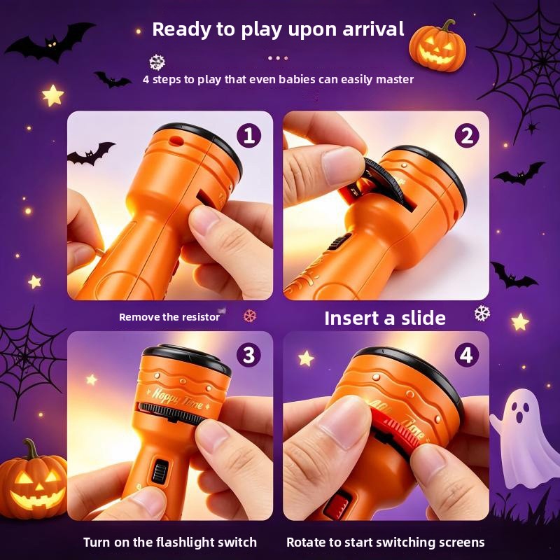 Halloween Pumpkin LED Toy In Orange Plastic, Perfect For Festive Decoration And Fun