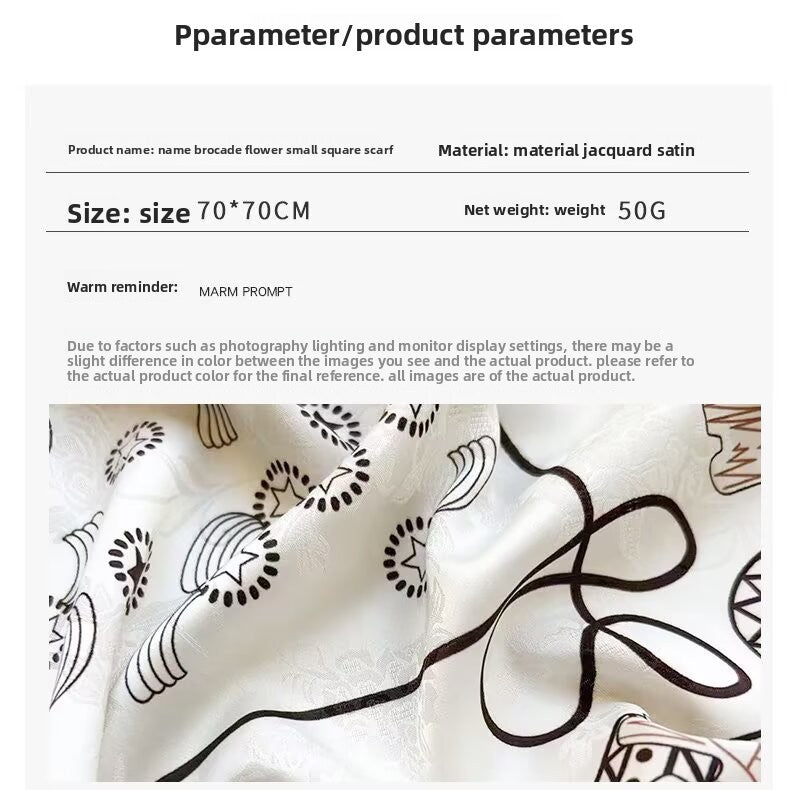 Women’s Silk Scarf With Cashew Nuts Pattern, Commute Style, Perfect For Spring Season