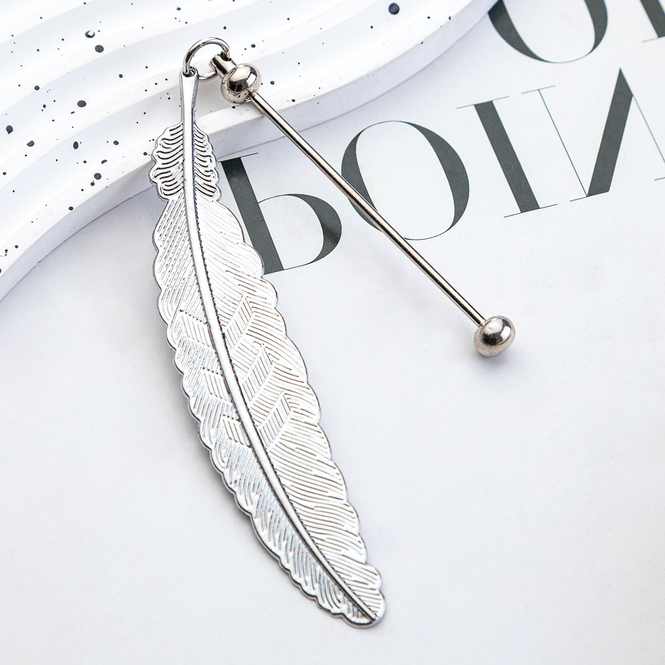 Feather Bookmark For Learning, Made With Artificial Feather Material