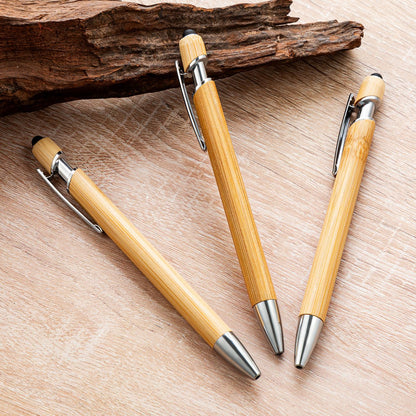 Bamboo Ballpoint Pen Made Of Wood, Eco-Friendly Writing Instrument With Smooth Ink Flow