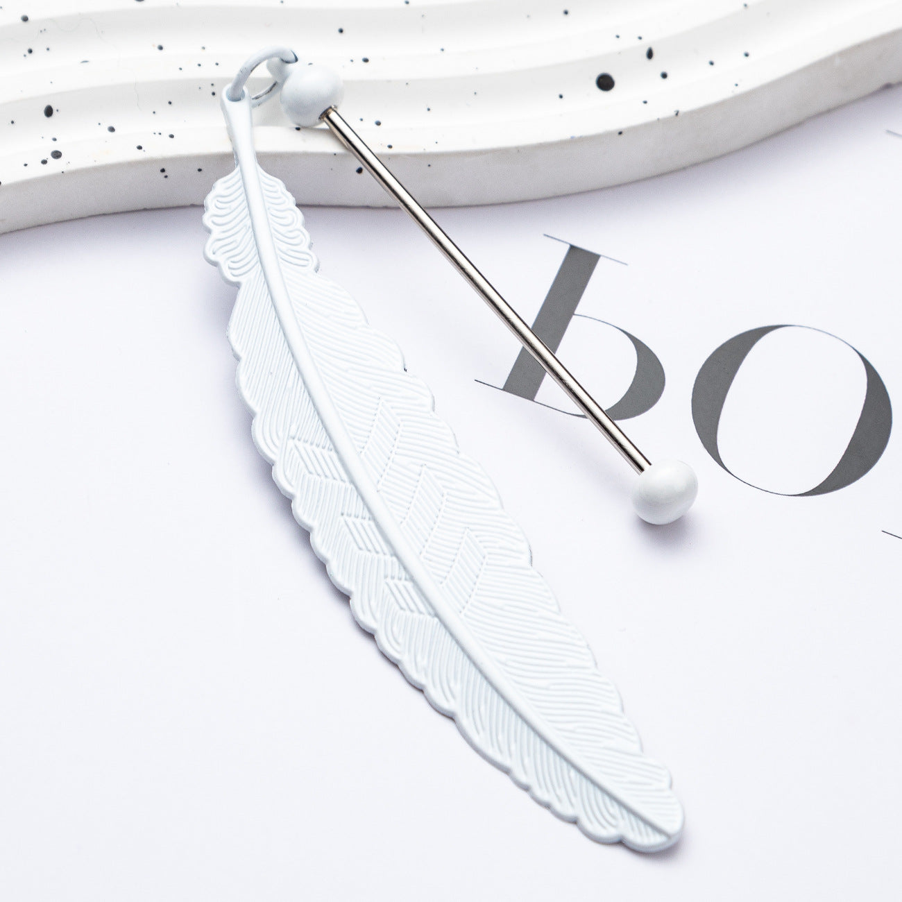 Feather Bookmark For Learning, Made With Artificial Feather Material