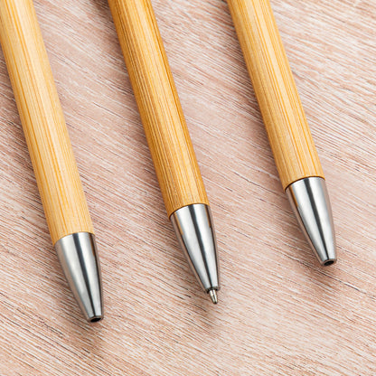 Bamboo Ballpoint Pen Made Of Wood, Eco-Friendly Writing Instrument With Smooth Ink Flow